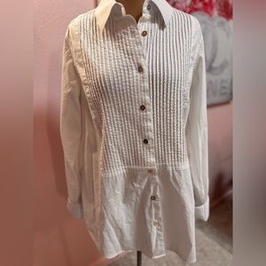 Pink Tartan White Textured Tuxedo Button-Down Shirt